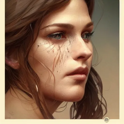 Image similar to Beautiful portrait of ryan mcpartlin, wide angle, intricate, wild, highly detailed, digital painting, artstation, concept art, smooth, sharp focus, illustration, art by artgerm and greg rutkowski and alphonse mucha - W 768