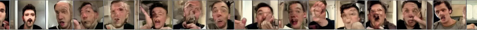 Image similar to 8 consistent frames from a video showing a man talking