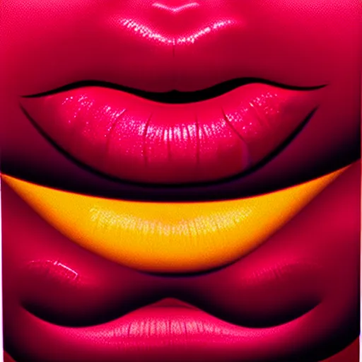 Image similar to lips on plastic straw by shusei nagaoka, kaws, david rudnick, airbrush on canvas, pastell colours, cell shaded, 8 k