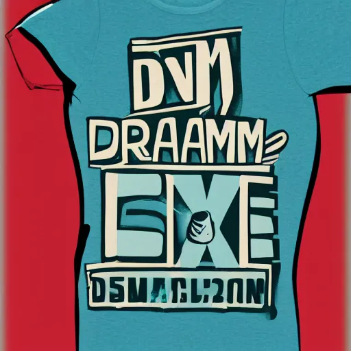 Image similar to t shirt design that says! dream, typography