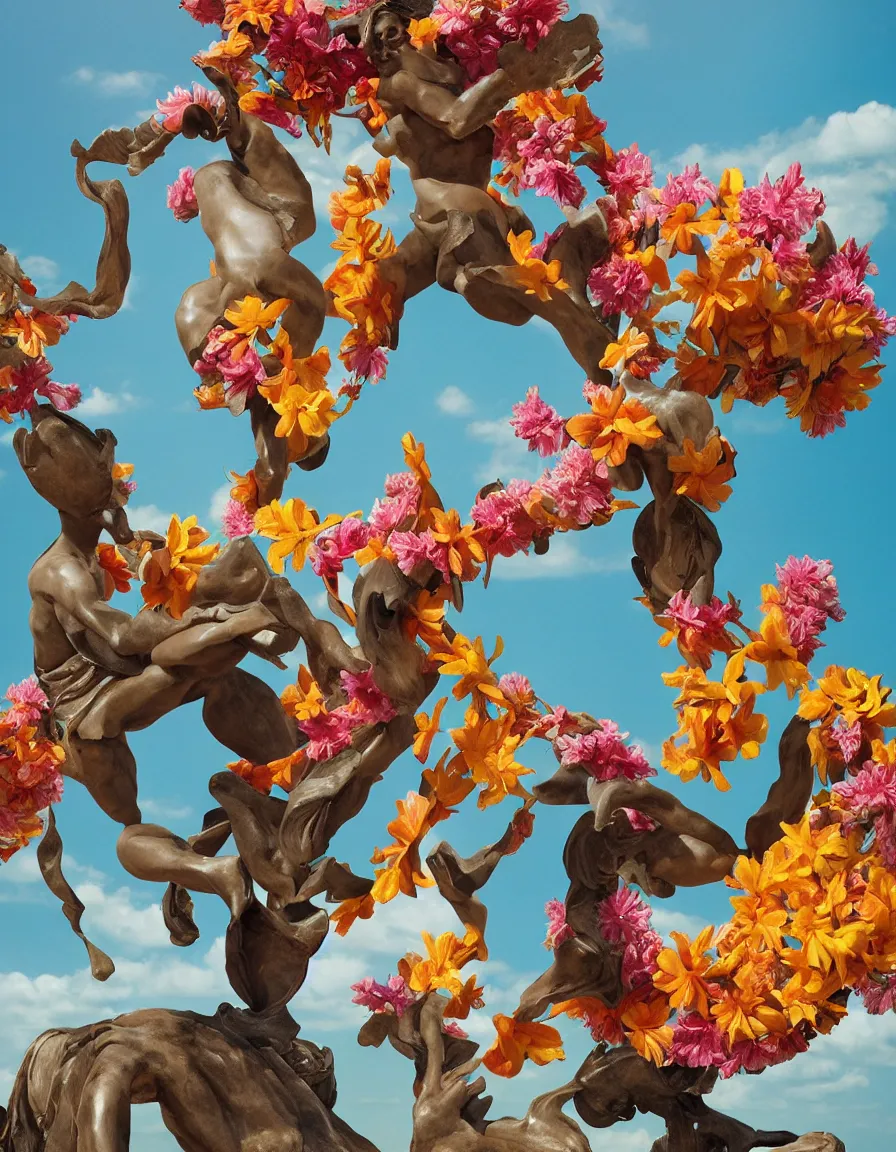 Image similar to a cowboy turning into blooms. tropical sea slugs. complementary colors. national geographic. 8 k, rendered in octane, smooth gradients. sculpture by antonio canova. a cowboy by slim aarons, by zhang kechun, by lynda benglis, by frank frazetta.