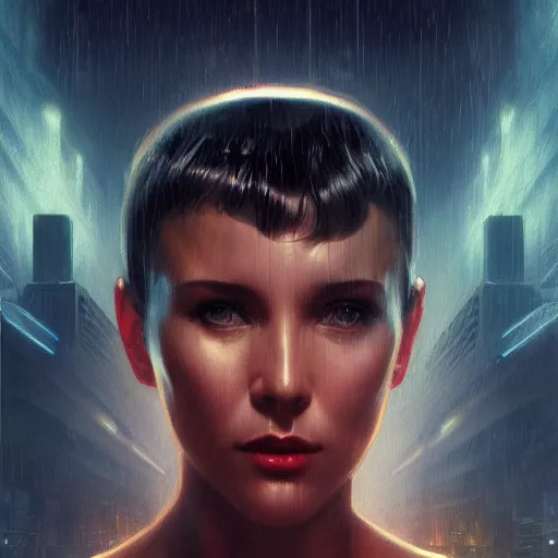 Image similar to movie poster, blade runner, octane render, highly detailed, digital painting, artstation, concept art, smooth, sharp focus, illustration, art by artgerm and greg rutkowski and alphonse mucha and william - adolphe bouguereau