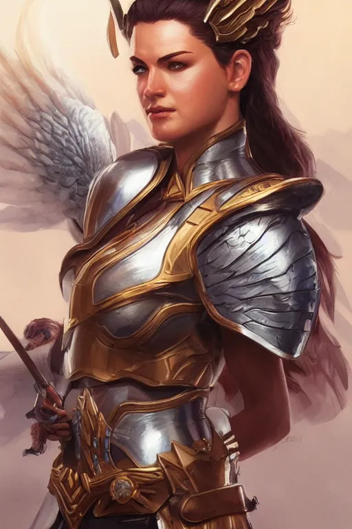 Image similar to amazon valkyrie athena, d & d, fantasy, portrait, highly detailed, headshot, digital painting, trending on artstation, concept art, sharp focus, illustration, art by artgerm and greg rutkowski and magali villeneuve