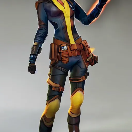 Prompt: emma watson cosplay as tracer, full body portrait by ansell, mary jane.