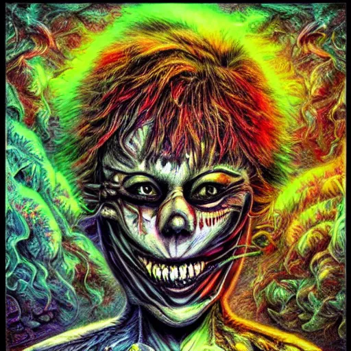 Prompt: scariest horror nightmare vivid colors, by horiyoshi iii and junji ito digital art, deepdream cosmic, 3 d high definition, trending on artstation, photorealistic, high resolution, 8 k, octane, hyper detailed, trending on deviantart insane details, intricate, elite, ornate, elegant trend, highly detailed and intricate, sharp focus, photography, unreal engine