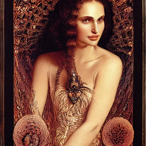 Image similar to portrait of natalie portman by ernst haeckel