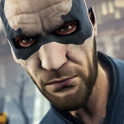 Image similar to niko bellic with bane mask