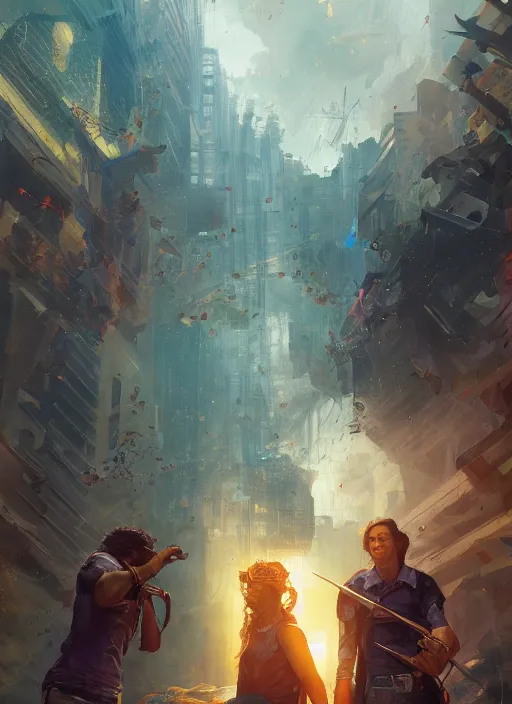 Prompt: uncut gems, photorealistic by michael komarck, greg rutkowski, victo ngai, artgerm, willem claesz heda and j. dickenson