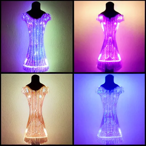 Image similar to fiber optic led dress design