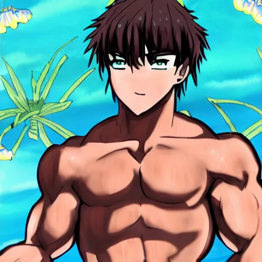 talking ben dog, anime version, abs, high detailed