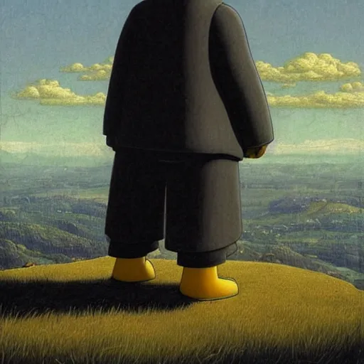 Image similar to Homer Simpson by David Caspar Friedrich