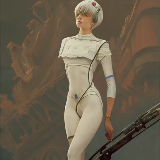 Image similar to a highly detailed epic cinematic concept art CG render digital painting artwork: sophisticated posh spoiled teenage British aristocratic victorian Rei Ayanami played by Alicia Vikander. By Greg Rutkowski, Ilya Kuvshinov, WLOP, Stanley Artgerm Lau, Ruan Jia and Fenghua Zhong, trending on ArtStation, subtle muted cinematic colors, made in Maya, Blender and Photoshop, octane render, excellent composition, cinematic atmosphere, dynamic dramatic cinematic lighting, precise correct anatomy, aesthetic, very inspirational, arthouse