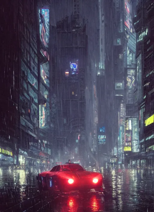 Image similar to cyberpunk batman, rule of thirds, russia, moscow, rain, lights, close - up, high quality, ultrarealistic, sculls, neon glow, 3 d, 8 k, ultra high detailed, by giger, trending on artstation, spotlight, by greg rutkowski, by da vinci, by van gogh, by jeremy mann, digital painting