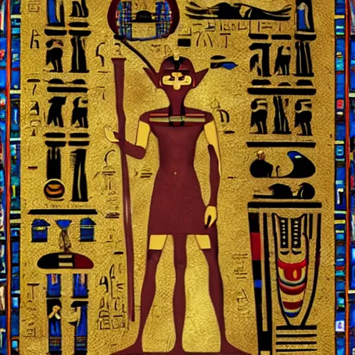 Prompt: harry potter as an egyptian god, hieroglyph, photorealism