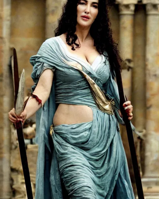 Prompt: monica bellucci as hypatia of alexandria