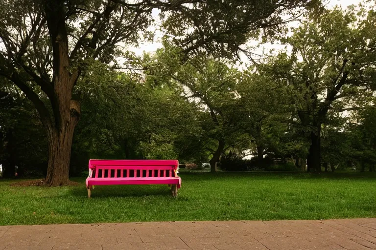 Prompt: [Lyra Heartstrings] laying on a park bench