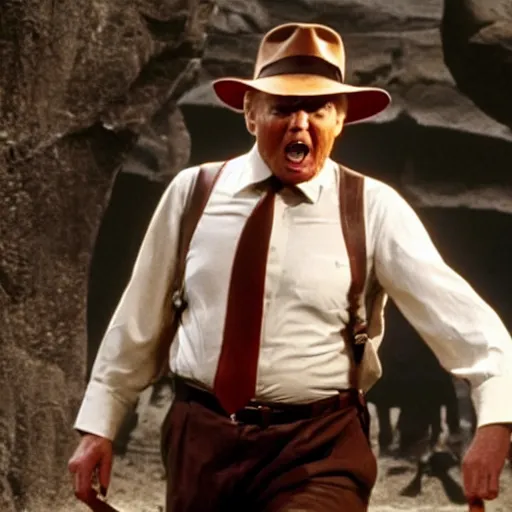 Image similar to still of donald trump as indiana jones