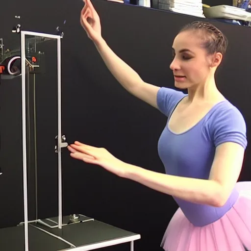 Image similar to 3 d printer guy josef prusa as a ballerina