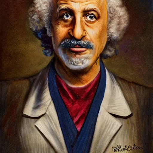 Prompt: lebanese einstein portrait