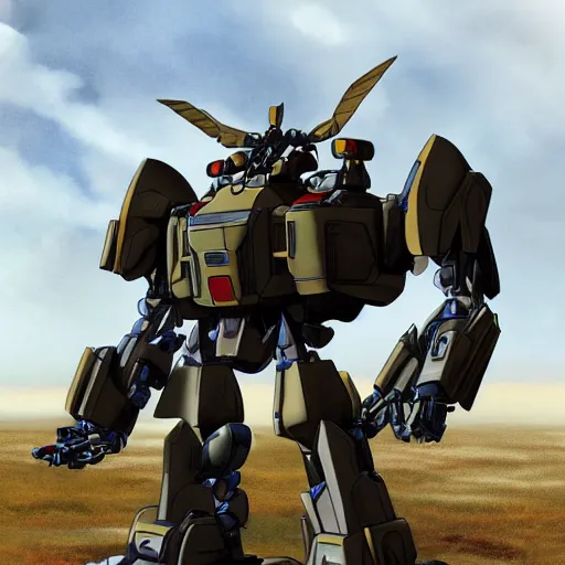 Prompt: Battle Mech of the United States Military. 3000