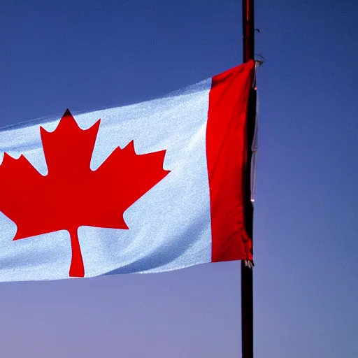 Prompt: Flag of Canada, Year 2222