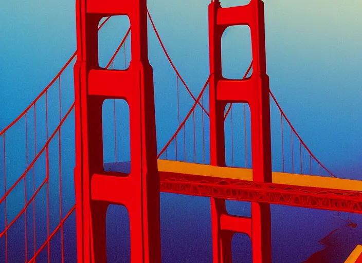 Image similar to Golden gate bridge, by Petros Afshar