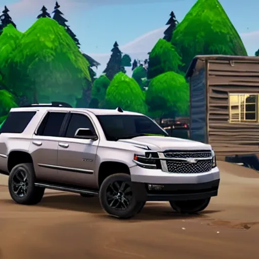 Prompt: chevy tahoe in fortnite