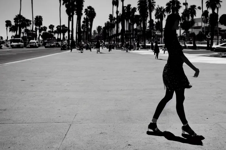 Image similar to street photography of gorgeous model girl on Santa Monica peer By Emmanuel Lubezki