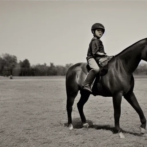 Image similar to photo of a boy riding a horse