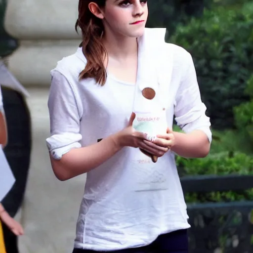 Prompt: Emma Watson cosplaying as a mouse