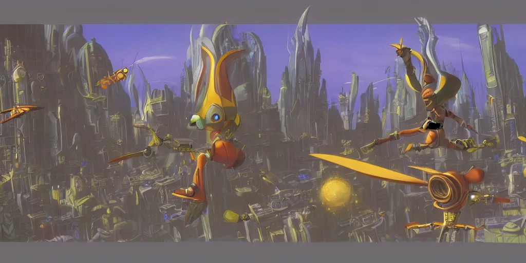 moebius matte painting of aphelion from ratchet & clank | Stable ...