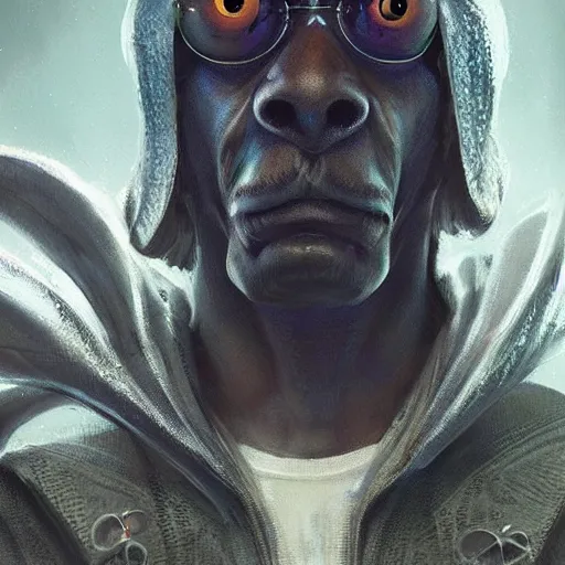 Image similar to snoop doog as ridley scott alien, highly detailed, concept art, art by wlop and artgerm and greg rutkowski, masterpiece, trending on artstation, 8 k