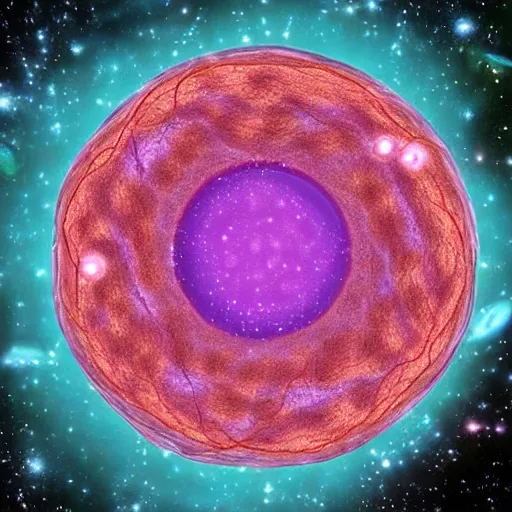 Image similar to the universe in a single biological cell