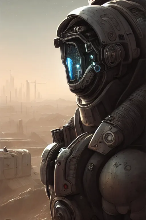 Image similar to ultra realistic style illustration, handsome alluring nasa cyborg in an apocalyptic wasteland, gorgeous face, cyberpunk, sci - fi, fantasy, intricate, elegant, highly detailed, digital painting, artstation, concept art, smooth, sharp focus, illustration, art by mansik yang and rashed alakroka and simon stalenhag and wlop