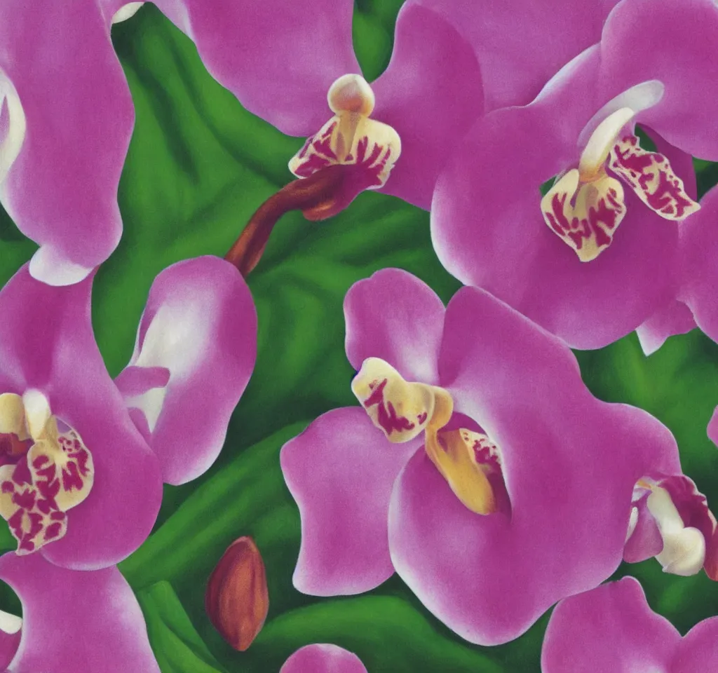 Image similar to orchid splendid, by georgia o keeffe