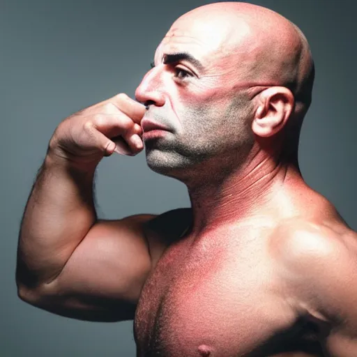 Prompt: UHD candid photo of Joe Rogan dressed as a cosmic superhero, accurate face, UHD, photorealistic, correct face, photo by Annie Leibowitz