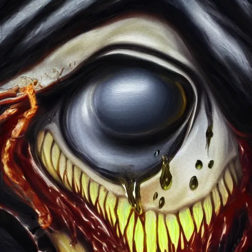 Prompt: Venom Oil painting 4K quality super realistic