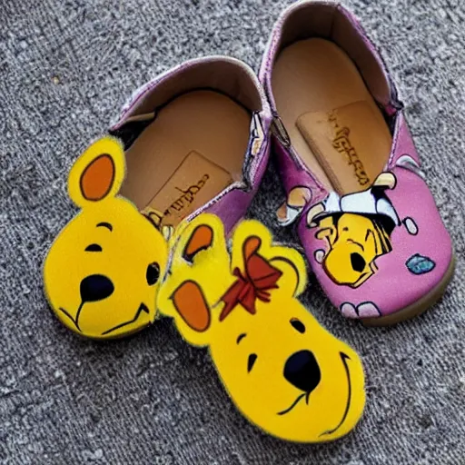 Prompt: Winnie The Pooh shoes