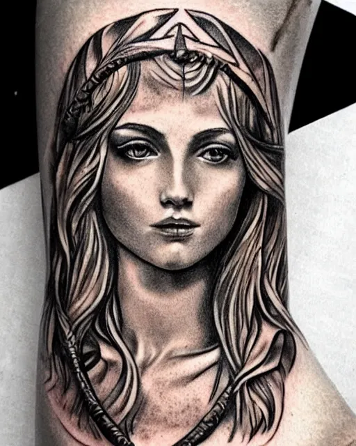 Goddess Aphrodite Tattoo. Symbols: Beauty, Free, Truth and Love. | Tatuagens