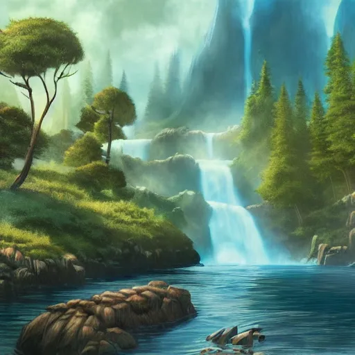 Prompt: bob ross comic book scene of an epic adventure through time, cinematic, realistic, beautiful scenery, matte painting, highly detailed, octane render, unreal engine, volumetric lighting
