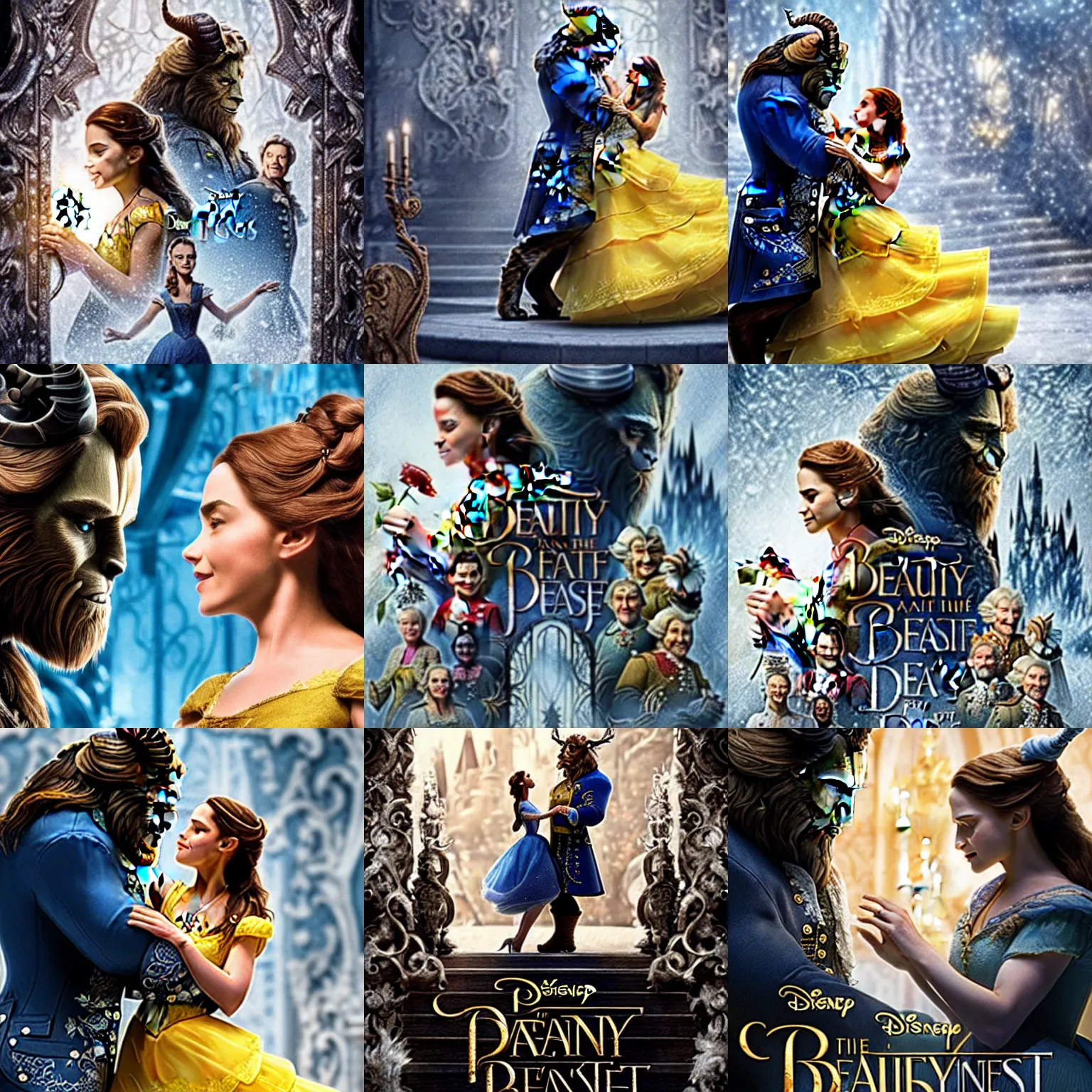 Prompt: Disney's Beauty and the Beast as characters in the Game of Thrones, 2022 movie, highly detailed, HBO fantasy series, directed by Steven Spielberg