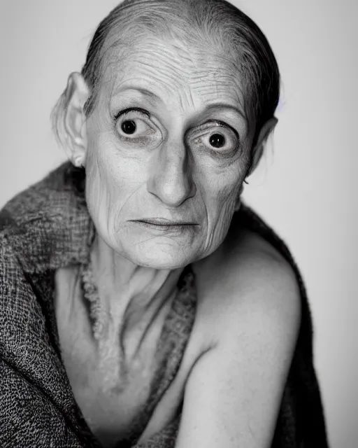 Image similar to annie leibovitz headshots of kreacher the house elf from harry potter, 5 0 mm soft focus