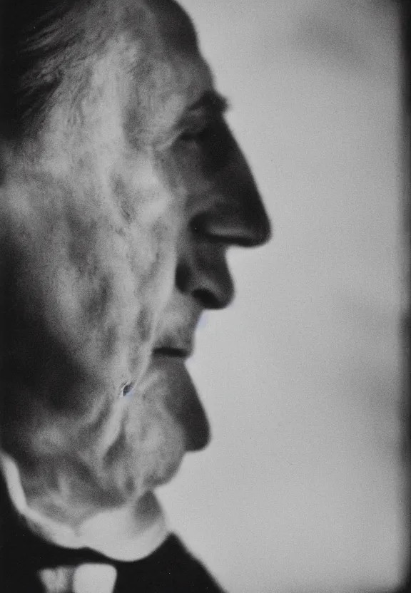 Image similar to a close - up casual photo of marcel duchamp looking away, 1 9 2 0 s monochrome snapshot, graflex 4 x 5, f 1. 8, 3 5 mm, ilford delta 3 2 0 0 pro