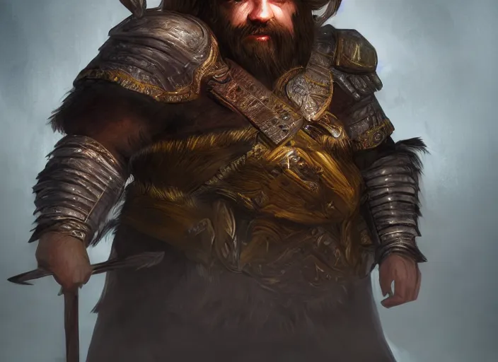 Image similar to Beautiful art portrait of a male dwarf warrior in a dark mystical dark dungeon setting, octane render, dungeons and dragons, dynamic lighting