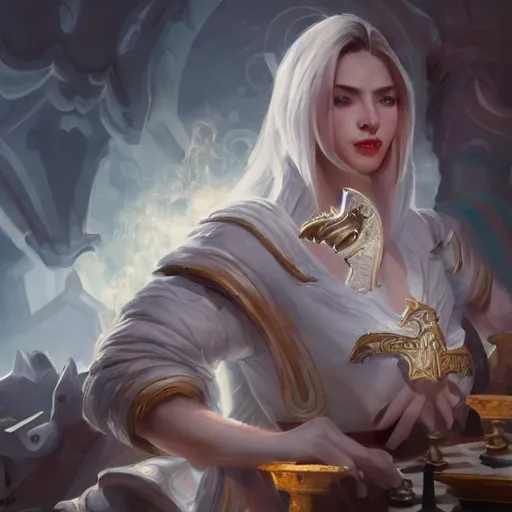 Image similar to a portrait of a realistic white chess pawn piece, a white chess pawn piece, battlefield background, bright art masterpiece artstation. 8 k, sharp high quality artwork in style of jose daniel cabrera pena and greg rutkowski, concept art by tooth wu, blizzard warcraft artwork, hearthstone card game artwork, chess pawn