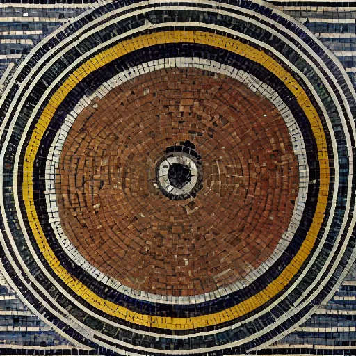 Prompt: roman mosaic of an extraterrestrial