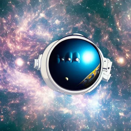 Image similar to astronaut in space floating in the eye of the universe, photo - realistic, hyper - realistic, cinematography, 8 k, hd, highly detailed, dreamy