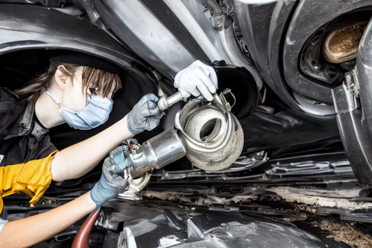 Image similar to catalytic converter theft by sailor moon