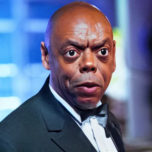 Image similar to movie still of Michael Winslow starring as Balrog in the 2026 live action street fighter movie