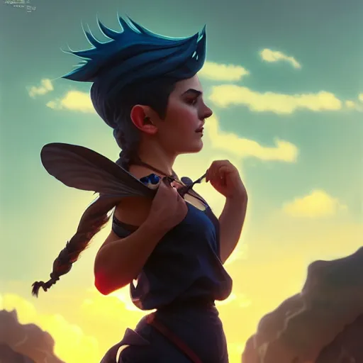 Prompt: a Photorealistic dramatic hyperrealistic gnome woman, pixie undercut black hair, naval background, by WLOP,Artgerm,Greg Rutkowski,Alphonse Mucha, Beautiful dynamic dramatic bright sunset lighting,shadows,cinematic atmosphere,Artstation,concept design art,Octane render,8k